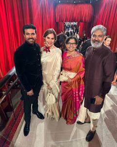 Ram Charan : மனைவி மற்றும் ஆர் ஆர் ஆர் குடும்பத்தினருடன் ஆஸ்கர் நிகழ்ச்சியில் கலந்து கொண்ட ராம்சரண்!