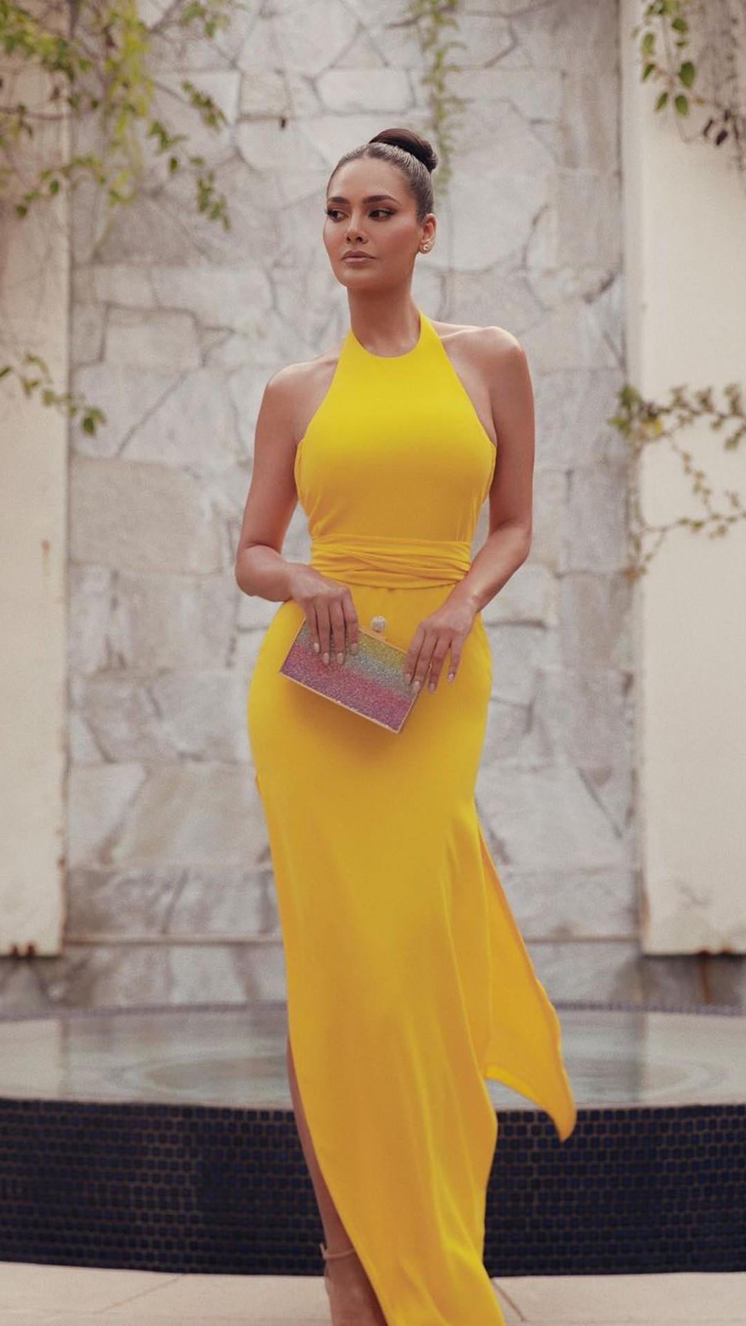 Esha Gupta Sizzles In A Yellow Dress