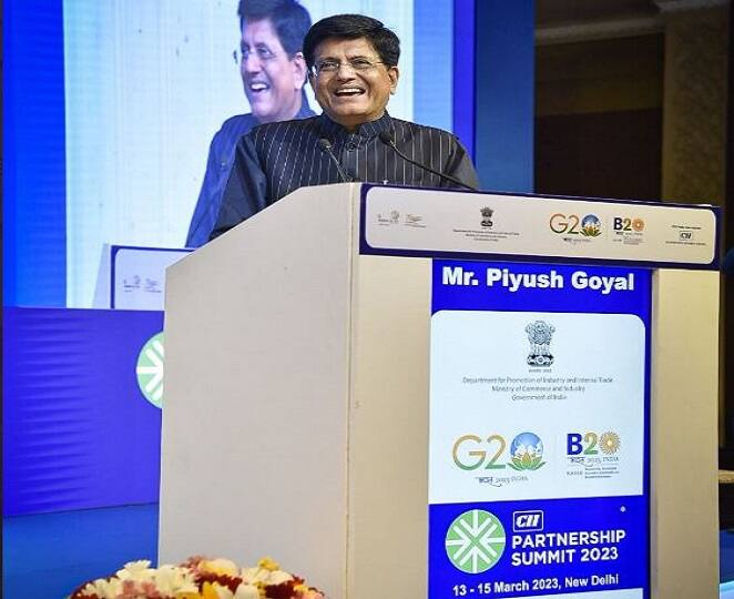 Commerce Minister Piyush Goyal said that India export more then 750 billion dollar goods and services Export: वाणिज्य मंत्री पीयूष गोयल ने जताया भरोसा, भारत इस साल 750 अरब डॉलर के निर्यात के आंकड़े को पार करेगा