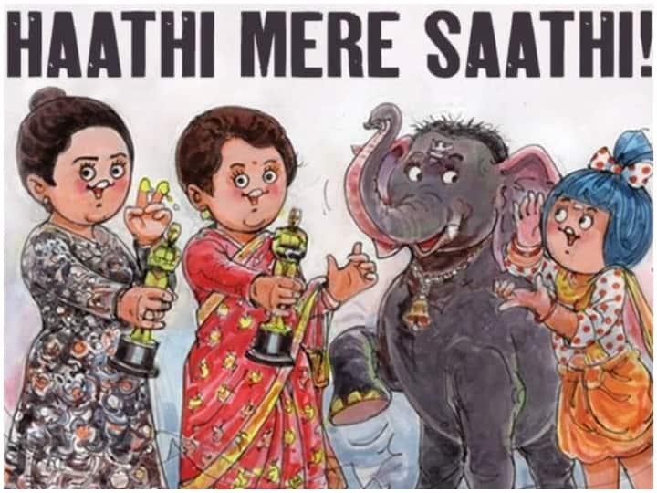Amul celebrated the Oscar win of ‘The Elephant Whispers’, shared a doodle and wrote- ‘Hathi Mere Saathi’