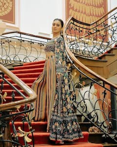 Tejasswi Prakash Pics: इंडो वेस्टर्न लुक में तेजस्वी प्रकाश ने सेट किया फैशन स्टेटमेंट, सीढ़ियों पर दिए ऐसे-ऐसे पोज, फैंस की टिकी निगाहें