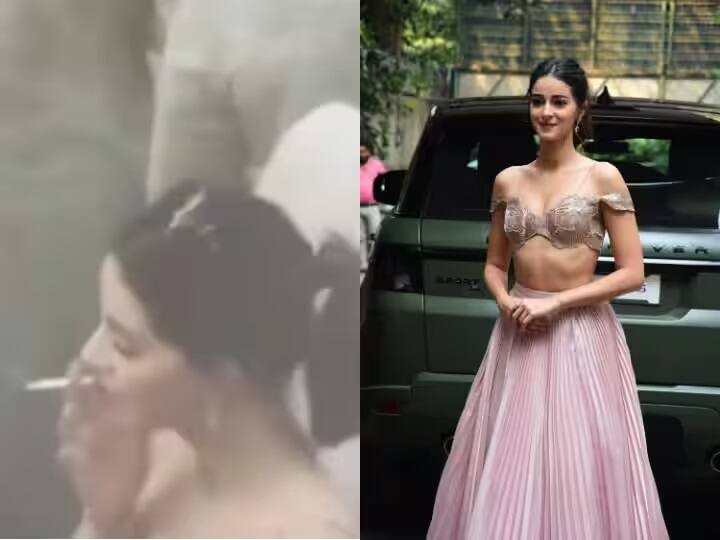 Ananya Panday Caught Smoking at Cousin Alanna Panday's Mehendi; See Photo Ananya Panday Smoking: બહેનની મહેંદી સેરેમનીમાં સિગારેટ પીતી જોવા મળી અનન્યા, ધૂમ્રપાન કરતો ફોટો થયો વાયરલ