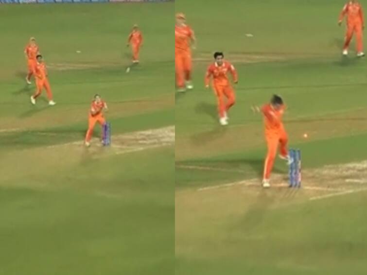 watch harleen deol direct throw from boundary in wpl 2023 mumbai indians women vs gujarat giants match see video Watch Video: எல்லைக் கோட்டில் இருந்து எறிந்த பந்து.. பறந்த ஸ்டெம்ப்கள்.. கலக்கிய ஹர்லீன் தியோல்..!