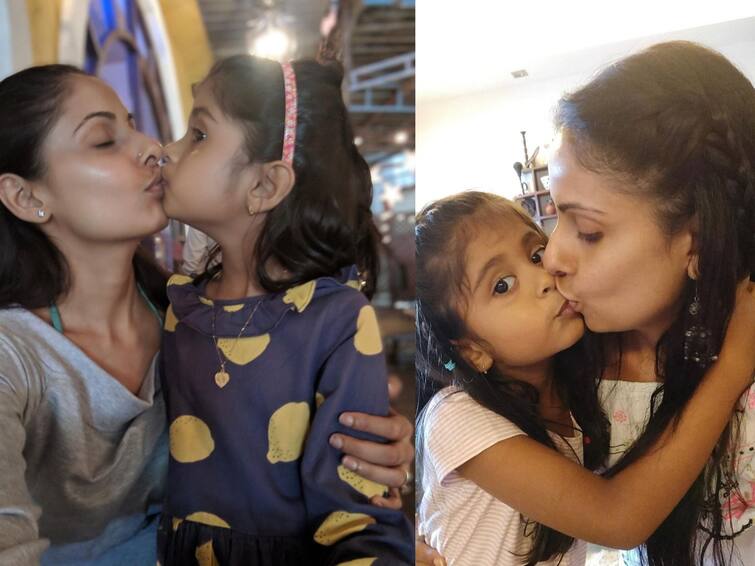 actress Chhavi Mittal Trolled For Posting Pics Of  Kissing Her Kids on Lips Replies With More Pics Chhavi Mittal : குழந்தைகளுக்கு உதட்டில் முத்தம்... பாலியல் அத்துமீறல் என விமர்சித்த நெட்டிசன்கள்.. புகைப்படங்களுடன் பதிலடி தந்த நடிகை!