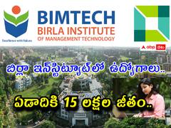 బిర్లా ఇన్‌స్టిట్యూట్‌లో ఉద్యోగాలు, ఏడాదికి 15 లక్షల వరకు జీతం!