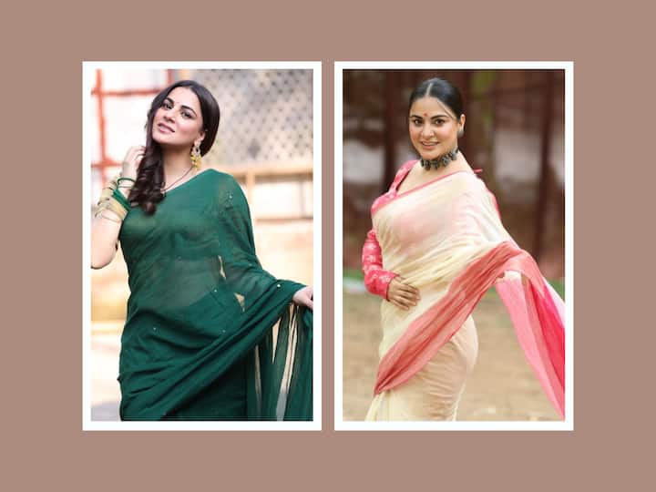 'Kundali Bhagya' fame Shraddha Arya is often seen in lovely sarees, acing her fashion game. Recently, she dropped a series of pictures from the sets of her daily soap.