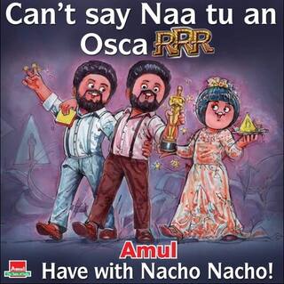 Viral News Amul’s Utterly Creative Post For Naatu Naatu after winning Oscar for RRR Amul Naatu Naatu Doodle: ફિલ્મ RRRના નાટૂ-નાટૂને ઓસ્કાર મળતા અમૂલનું મજેદાર ડૂડલ