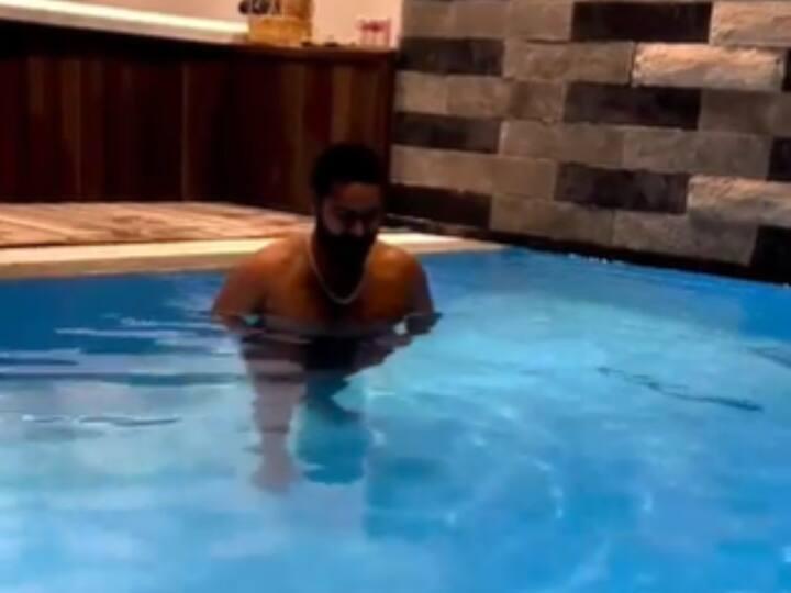 IPL 2023 Delhi Capitals Rishabh Pant Video Of Rishabh Pant Walking In Swimming Pool With Crutches Goes Viral Video Of Rishabh Pant Walking In Swimming Pool With Crutches Goes Viral. WATCH