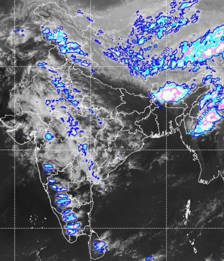 यह रडार तस्वीर वेस्टर्न हिमालयन रीजन, पेनिनसुलर, सेंट्रल और उत्तर भारत सहित देश के कई हिस्सों में आंधी/बिजली की गतिविधियों की संभावना दिखाते हैं.