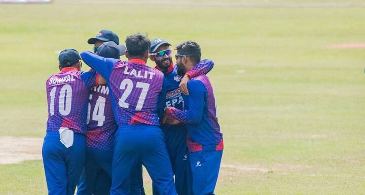 ICC Cricket World Cup 2023 Qualification Nepal takes Qualifier spot after beating UAE by DLS method ICC Cricket WC Qualifier: નેપાલે જીત સાથે વર્લ્ડકપ 2023માં ક્વૉલિફાય કર્યુ, યૂએઇને DLSથી 9 રને હરાવ્યુ, જાણો