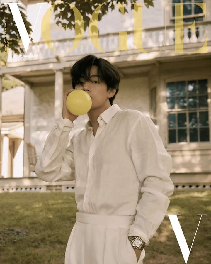 The BTS member V has previously appeared on the cover of Vogue magazine.
