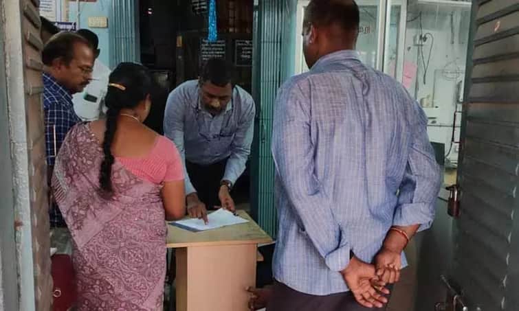 Trichy Anti-corruption police raid Trichy Tennoor Power Board office TNN திருச்சி தென்னூர் மின்வாரிய அலுவலகத்தில் லஞ்ச ஒழிப்பு போலீசார் அதிரடி சோதனை