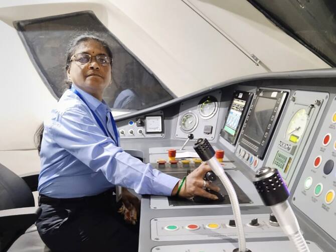 Vande Bharat Train First Female Driver Surekha Yadav Thanks Pm Narendra Modi  | सुरेखा का सपना हुआ सच, देश की पहली महिला वंदे भारत ड्राइवर ने पीएम मोदी  को कहा Thank You