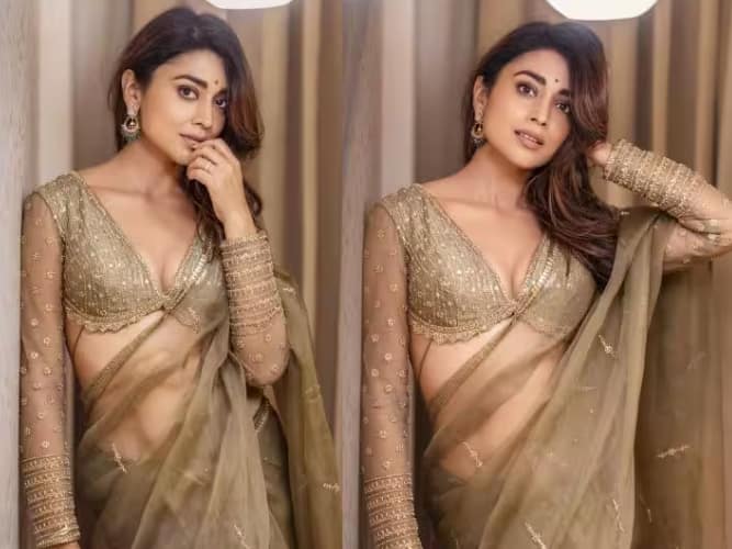 Shriya Saran Saree Photos: ਸ਼੍ਰਿਯਾ ਸਰਨ ਸੋਸ਼ਲ ਮੀਡੀਆ 'ਤੇ ਕਾਫੀ ਚਰਚਾ 'ਚ ਰਹਿੰਦੀ ਹੈ। ਉਸ ਦਾ ਹਰ ਅੰਦਾਜ਼ ਸੁਰਖੀਆਂ ਬਟੋਰਦਾ ਹੈ। ਅਦਾਕਾਰਾ ਦੇ ਸਾੜੀ ਸਟਾਈਲ ਸ਼ਾਨਦਾਰ ਹਨ।