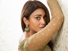 Shriya Saran : கண் கவரும் உடையில் கலக்கும் கப்சா பட நாயகி ஸ்ரேயா சரண்!