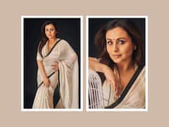 Rani Mukherjee Oozes Elegance In A Statement Saree During Mrs. Chatterjee Vs Norway Promotions. See Pics