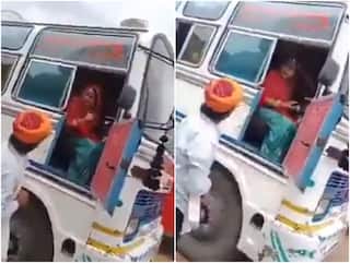 Video: जगह नहीं मिलने पर बस ड्राइवर की सीट पर बैठ गई महिला, फिर हुआ जमकर बवाल