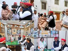 SP Leader Akhilesh Yadav Meets West Bengal CM Mamata At Her Residence In Kolkata. In Pics