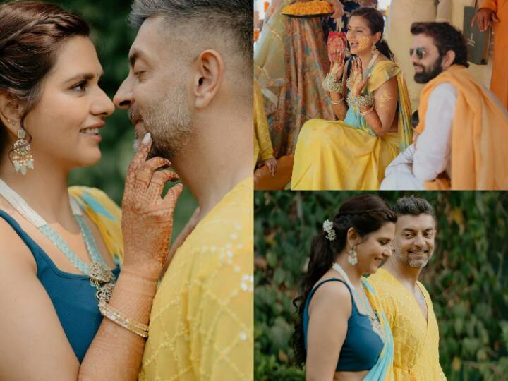 Dalljiet Kaur Haldi Look: टीवी की पॉपुलर एक्ट्रेस दलजीत कौर बहुत जल्द अपने मंगेतर निखिल पटेल के साथ दूसरे शादी करने वाली हैं. हाल ही में उनकी हल्दी की कुछ तस्वीरें सामने आई हैं.