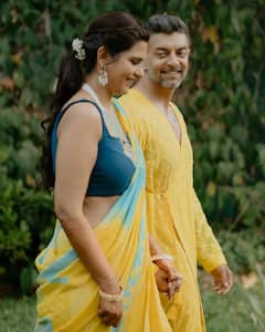 Dalljiet Kaur Haldi Photos: हल्दी में दलजीत की मेहंदी निहारते दिखे होने वाले पति निखिल पटेल, बच्चों के साथ सेलिब्रेट की रस्में