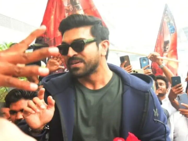 Ram Charan Mobbed At Delhi Airport As Excited Fans Gather To Welcome ...