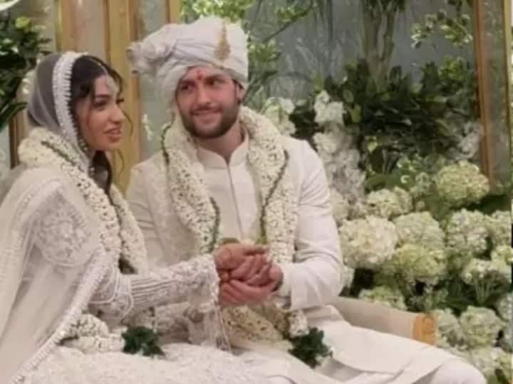 Ananya Panday cousin Alanna Panday trolled for wearing a white lehenga at her wedding Alanna Panday Wedding: शादी में सफेद लहंगा पहनना अनन्या पांडे की बहन को पड़ा भारी, ट्रोल्स बोले- 'अब सिंदूर भी व्हाइट लगाना'