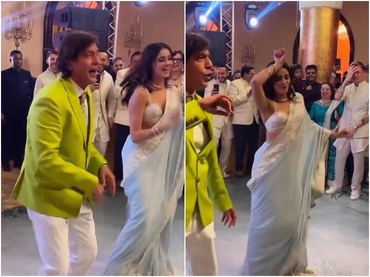 WATCH Ananya Panday Danced in Cousin Sister Alanna Wedding with Father Chunky Panday Video Viral बहन की शादी में 'सात समुंदर पार' पर खूब नाचीं Ananya Panday, पापा के साथ किलर मूव्स से महफिल में जमा दिया रंग