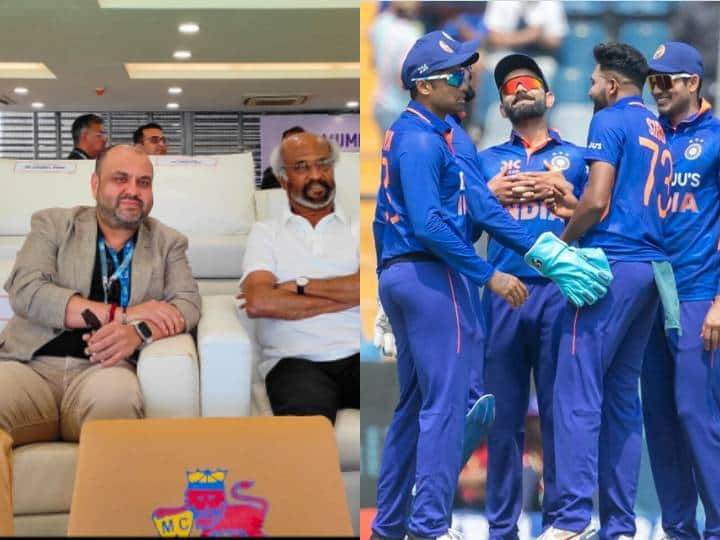 IND vs AUS 1st ODI Actor Rajnikanth Watching India vs Australia First ODI Match Wankhede Stadium Mumbai Rajnikanth: கிரிக்கெட் மேட்ச் பார்க்கப் போன சூப்பர் ஸ்டார் ரஜினிகாந்த்.. அதிர்ந்த வான்கடே ஸ்டேடியம்..!