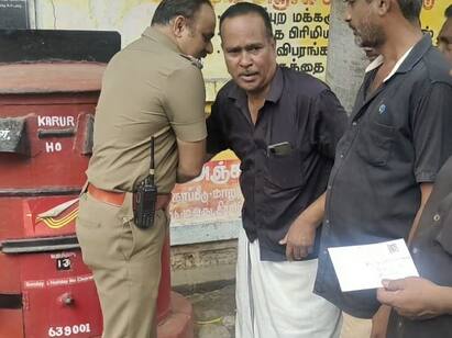 In Karur district, protest against the governor and sending ash by post. கரூர் மாவட்டத்தில் ஆளுநரை கண்டித்து தபாலில் சாம்பல் அனுப்பும் போராட்டம்