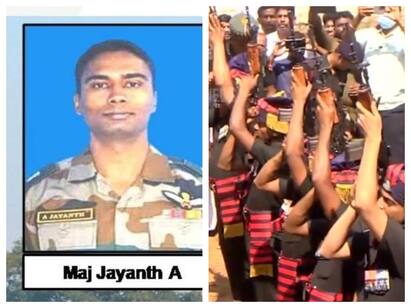 Arunachal pradesh Major Jayant died helicopter crash military honors cremation Helicopter Crash : ஹெலிகாப்டர் விபத்தில் வீர மரணம் அடைந்த மேஜர் ஜெயந்த்.. ராணுவ மரியாதையுடன் உடல் தகனம்...!