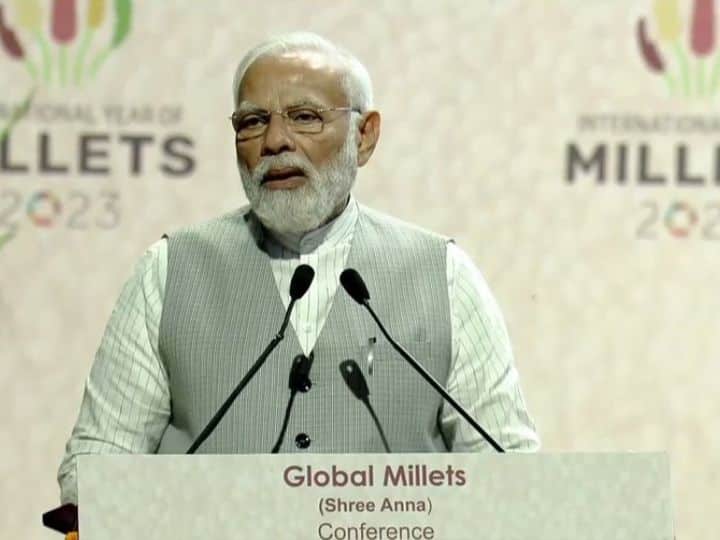 'भारत के कहने पर संयुक्त राष्ट्र ने 2023 को अंतर्राष्ट्रीय मिलेट्स वर्ष किया घोषित'- PM मोदी PM narendra modi inaugurates Global Millets Shree Anna Conference 'भारत के कहने पर संयुक्त राष्ट्र ने 2023 को अंतर्राष्ट्रीय मिलेट्स वर्ष किया घोषित'- PM मोदी