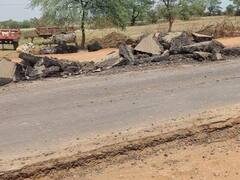 अजीबो-गरीब किस्सा, सीहोर की खराब सड़क का मनाया गया हैप्पी बर्थडे! लिखा- 'हैप्पी सेकंड गड्ढा एनिवर्सरी'