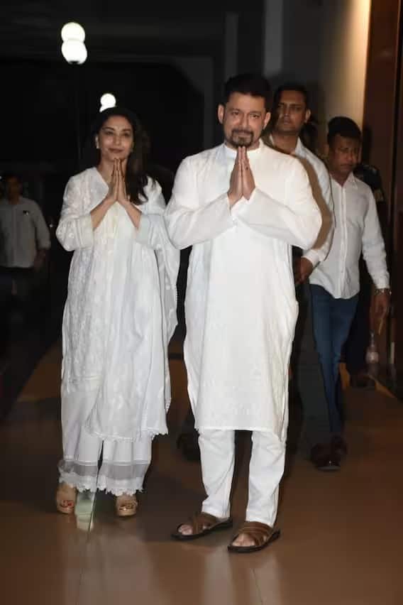 Madhuri Dixit holds prayer meeting for late mother Snehlata, Bollywood stars arrive to pay tribute Madhuri Dixit holds prayer meeting for late mother Snehlata, Bollywood stars arrive to pay tribute