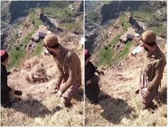 पहाड़ों पर जुगाड़ लगाकर चंद सेकंड में किया घंटों का काम, वीडियो हुआ वायरल