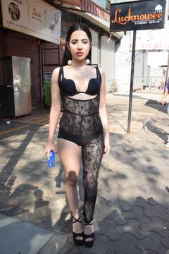 Uorfi Javed Stuns Fans In Bold Black Outfit