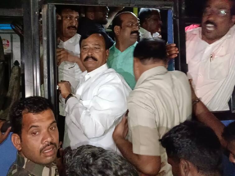 TDP Protest: Even if you win as an MLC, this is Lolli!  Protest by TDP leaders – Arrested at 2 midnight