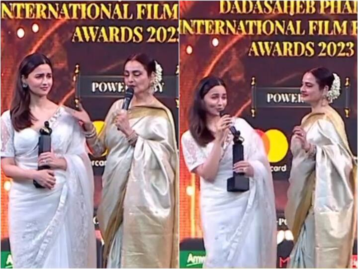 Rekha Dedicates Her Dadasaheb Phalke Award To ‘Future Legend’ Alia Bhatt Rekha Dedicates Her Dadasaheb Phalke Award To ‘Future Legend’ Alia Bhatt