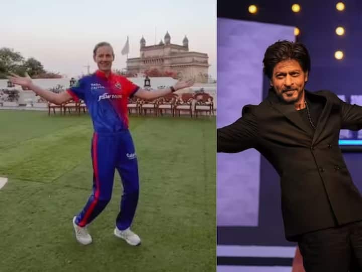 WPL 2023 Delhi Capitals Captain Meg Lanning shows iconic pose of Shah Rukh Khan watch video Watch: दिल्ली कैपिटल्स की कप्तान मेग लेनिंग ने शाहरुख खान के मशहूर पोज को किया रिक्रिएट, वीडियो वायरल