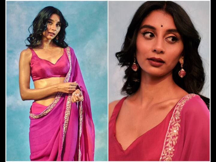 Internet personality Dolly Singh is mesmerising fans with her vintage look in a fuchsia pink saree as she makes her debut on The Kapil Sharma Show.