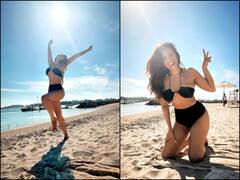 Shama Sikander Pics: समंदर किनारे बिकिनी पहने CHILL करती दिखीं शमा सिकंदर, तस्वीरें देख फैंस की धड़कनें हुईं तेज