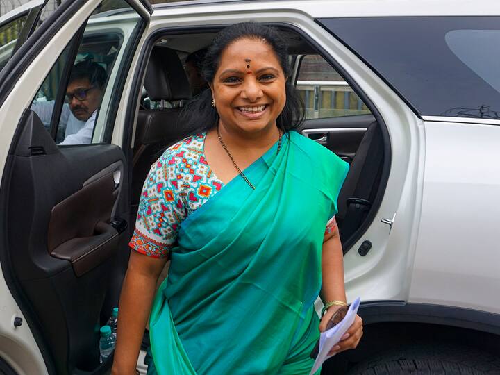 BRS MLC K Kavitha Arrives At ED Office For Questioning In Connection ...