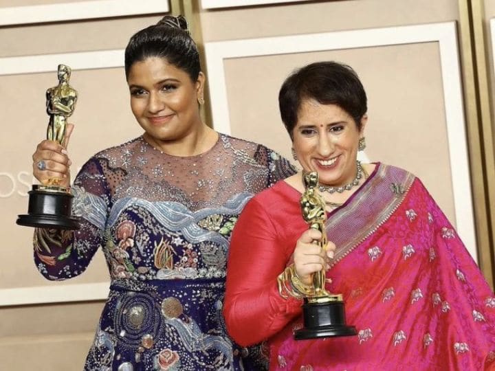 Guneet Monga spoke about cutt off during speech at oscar awards 2023 The Elephant Whisperers win Oscar 2023: 'मुझे बोलने नहीं दिया गया है,' गुनीत मोंगा ने ऑस्कर विनिंग स्पीच रोकने पर तोड़ी चुप्पी