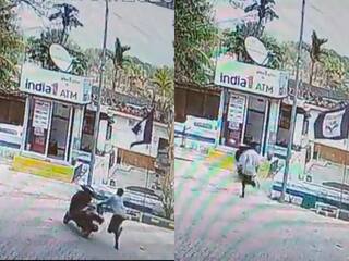 किक मारते ही बेकाबू हुई स्कूटी, शीशा तोड़कर घुस गई एटीएम के अंदर, Video वायरल