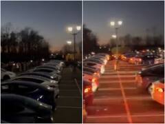 एक बार फिर ऑस्कर विजेता सॉन्ग 'नाटू-नाटू ' ने मचाई धूम, टेस्ला कार लाइट के साथ दिखा जबरदस्त शो