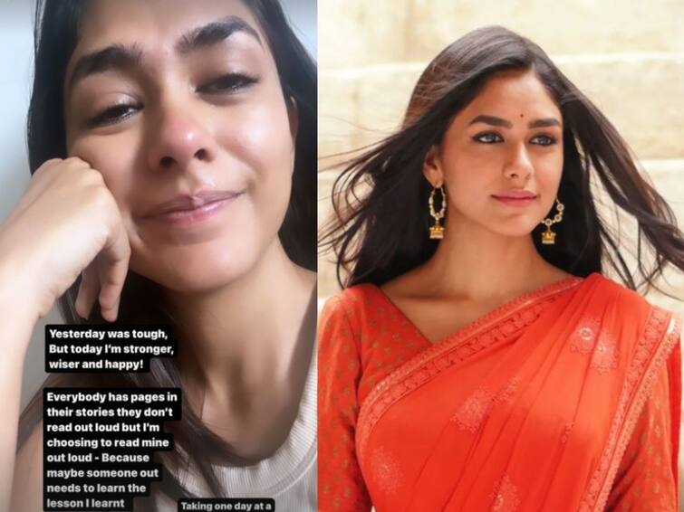 Mrunal Thakur shares her crying image left fans worried Mrunal Thakur: கண்ணீர் மல்க புகைப்படம் பகிர்ந்த மிருணாள் தாக்கூர்.. அதிர்ச்சியில் ரசிகர்கள்..