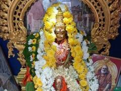 श्रृंगेरी मठ से तंगधार पहुंची शारदा मूर्ति यात्रा, कल तीतवाल में होगी प्रतिष्ठित