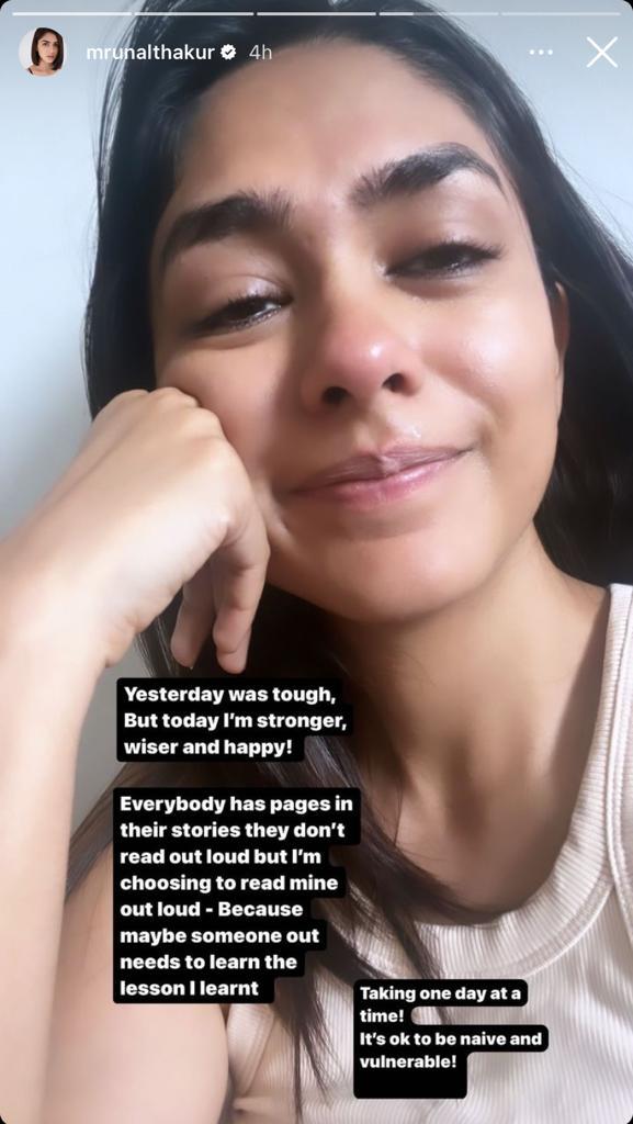 Mrunal Thakur Shares Her Crying Photo On Instagram And Says 'I Felt Extremely Low