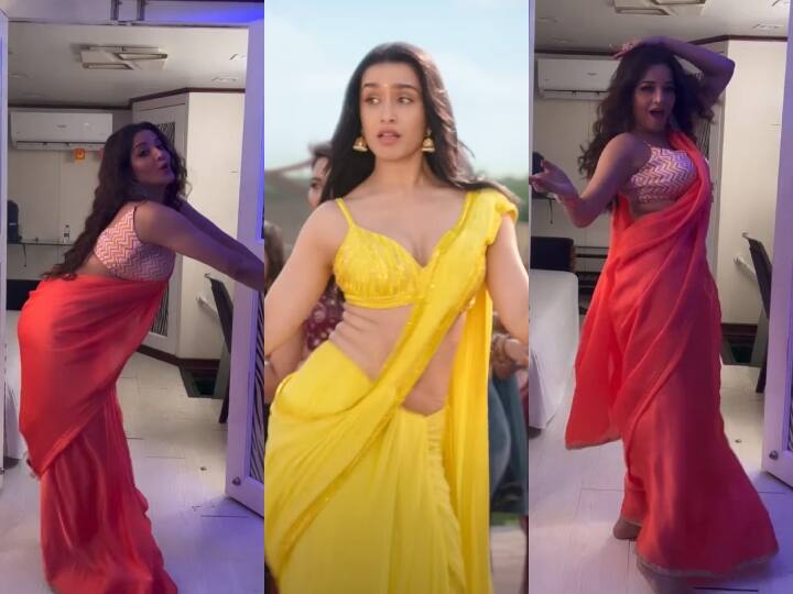 Bhojpuri Actress Monalisa Dances On Shraddha Kapoor Thumka Song From Tu Jhoothi Main Makkaar Monalisa के ठुमके के सामने फेल हैं Shraddha Kapoor के लटके-झटके, लाल साड़ी में एक्ट्रेस ने मटकाई कमर