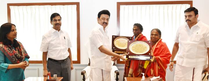 Earlier, CM Stalin felicitated the couple who are taking care of orphaned elephant Raghu