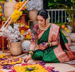 Priya Marathe :  हिरवी नऊवारी..नाकात नथ...केसात गजरा; पाहा प्रिया मराठेचा मराठी साज